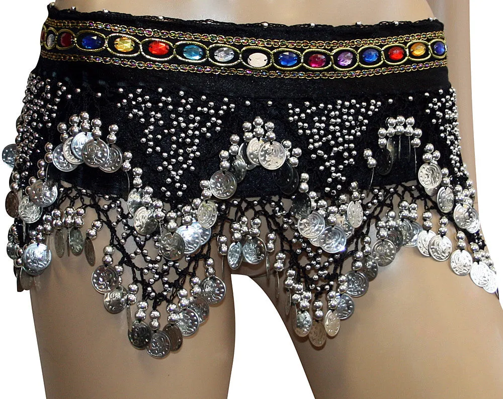 Sequins Jewelry Charms Belly Dance Hip Scarves