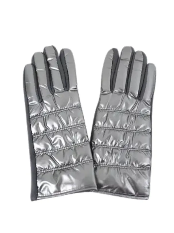 Shiny Puffer Gloves