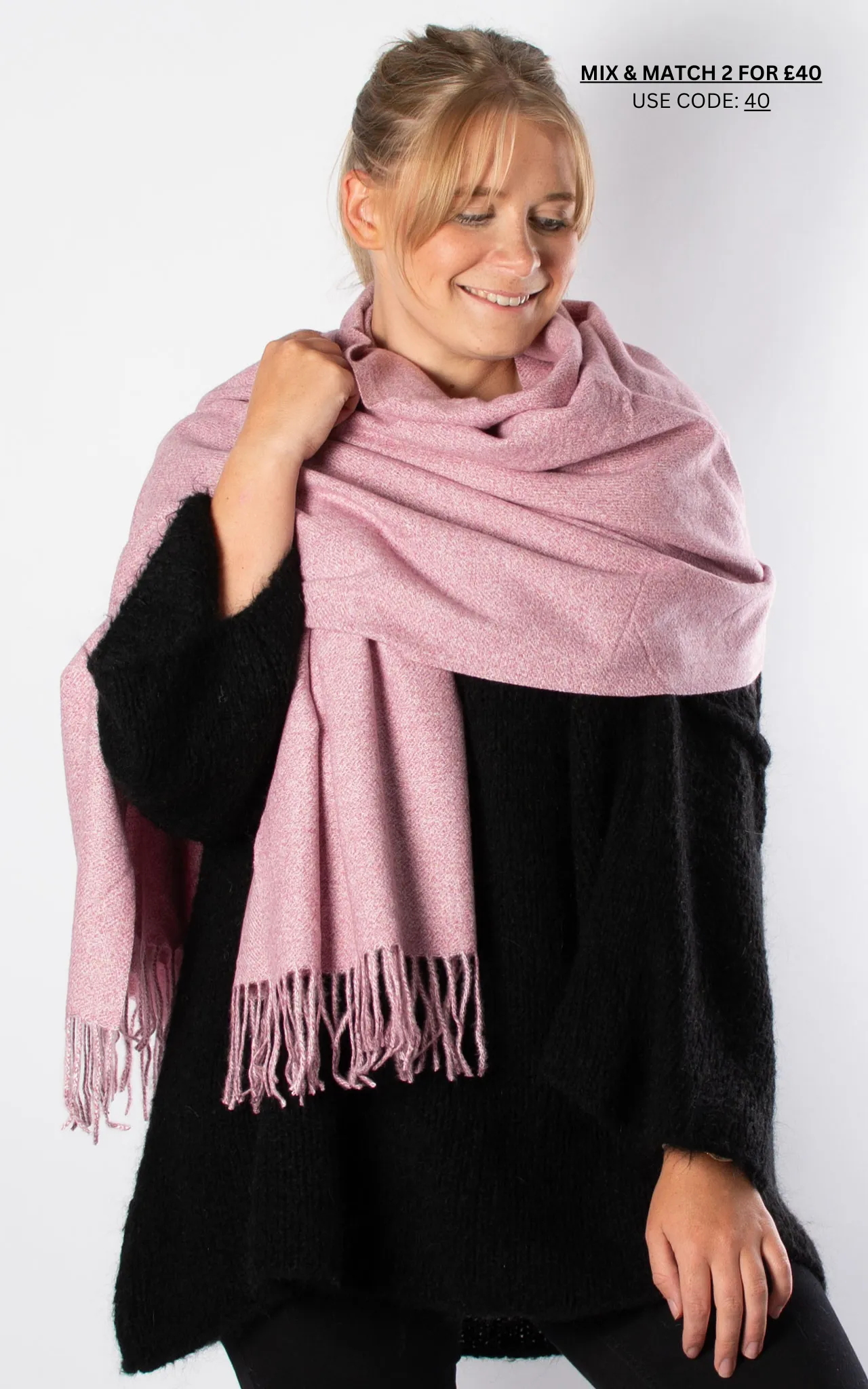 Soft Knit Scarf | Berry