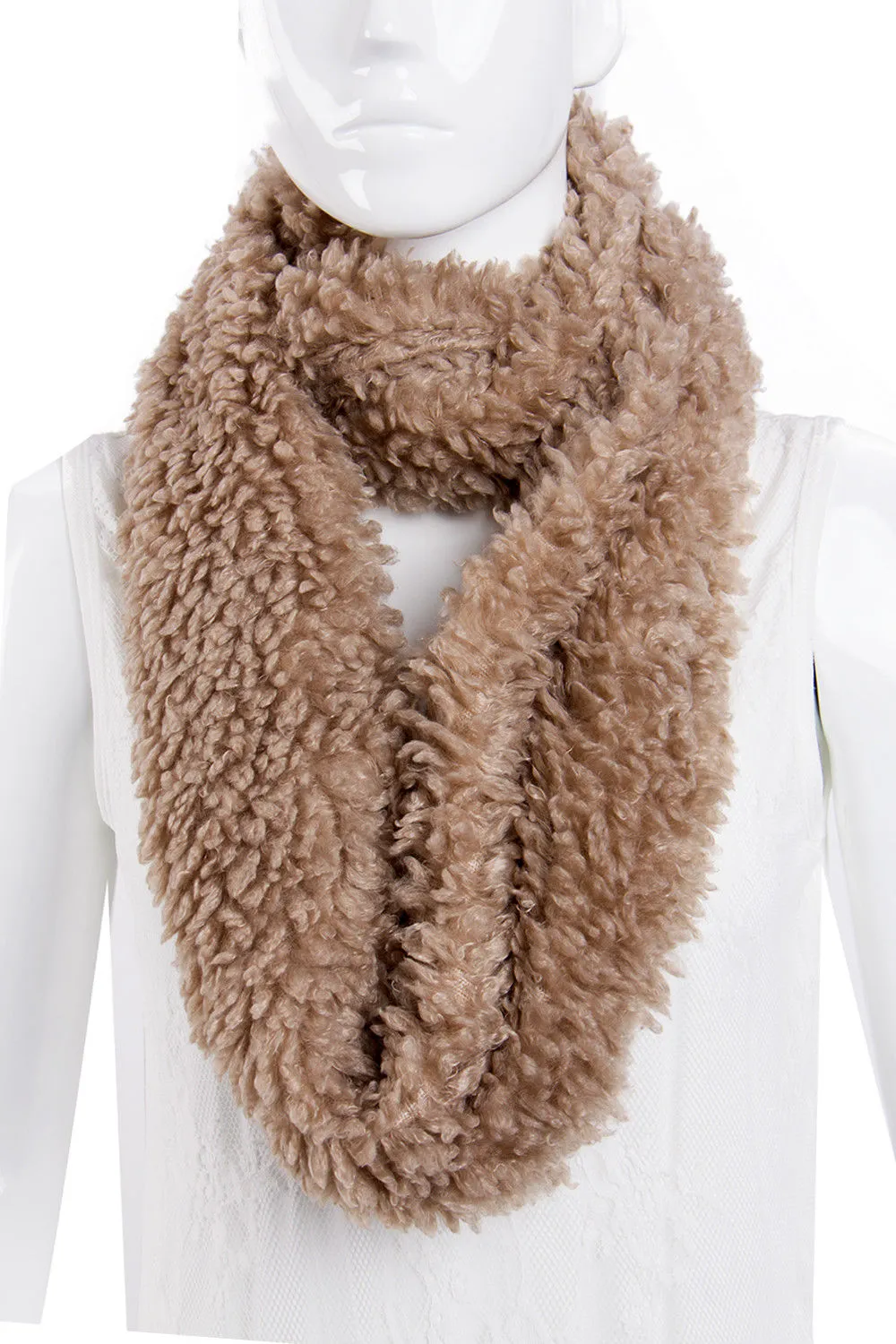 Soft Teddy Wooly Snood Scarf