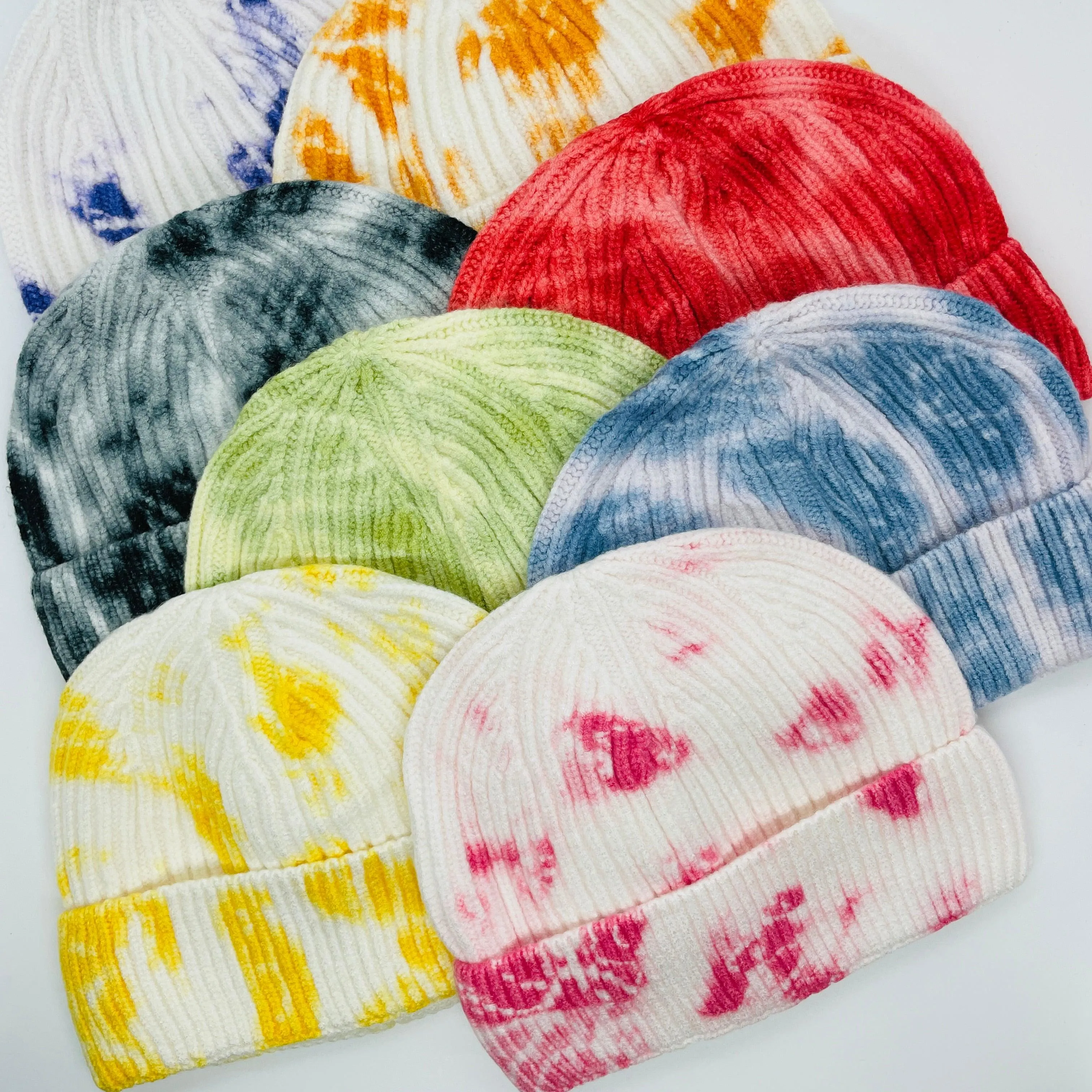 Stretchy Tie Dye Knit Beanie