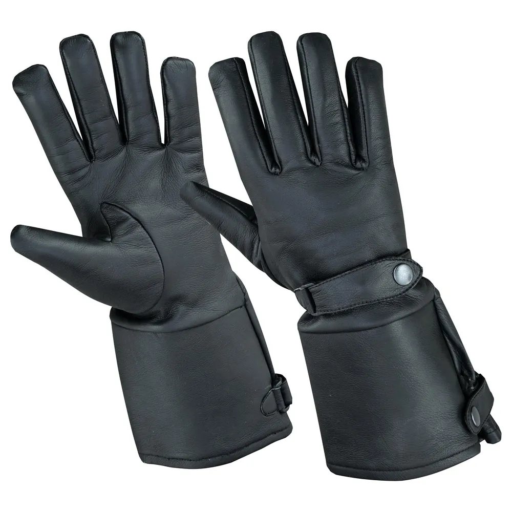 The Storm Breaker - Men's Gauntlet Leather Gloves - DS27