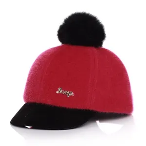 Unisex Winter Faux Fur Ball Pompom Cute Caps For Kids