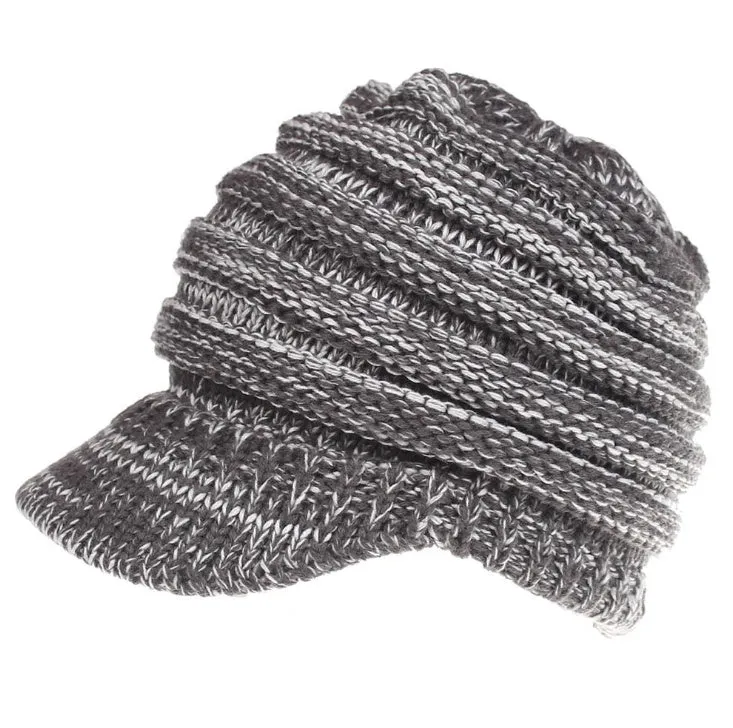 Women Soft Knitted Ponytail Beanies