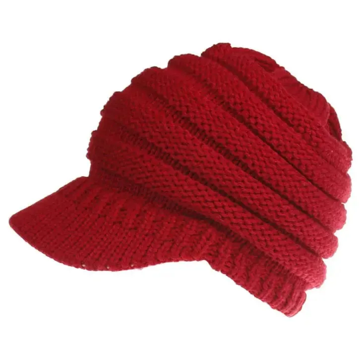 Women Soft Knitted Ponytail Beanies