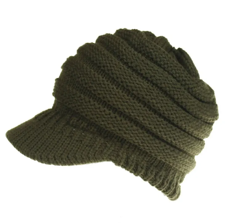 Women Soft Knitted Ponytail Beanies